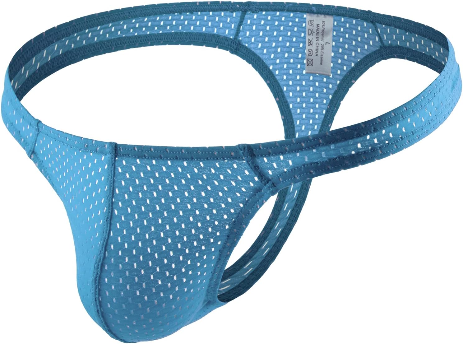 MIZOK Men's Sexy See Through Mesh G-String Underpants Bulge Pouch T-Back Thong Underwear