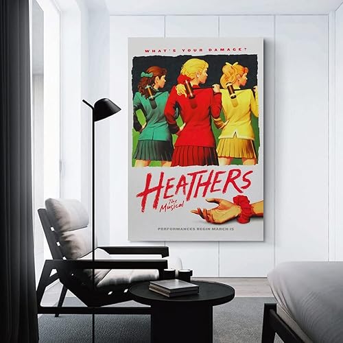 Miniatura 3 de AKAK Heathers - Póster musical retro de la película musical de los años 90 y 80, pintura decorativa, lienzo, pósteres de pared e impresión artística