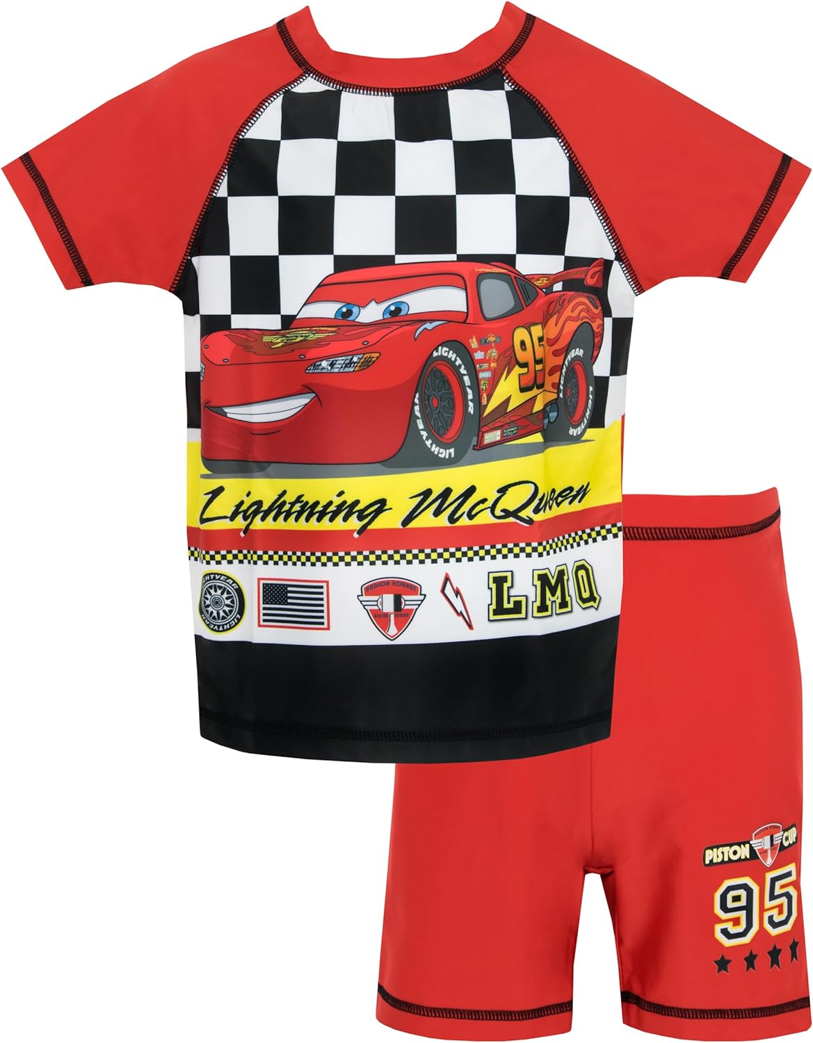 Disney Cars Boys' Lightning McQueen Two Piece Swim Set