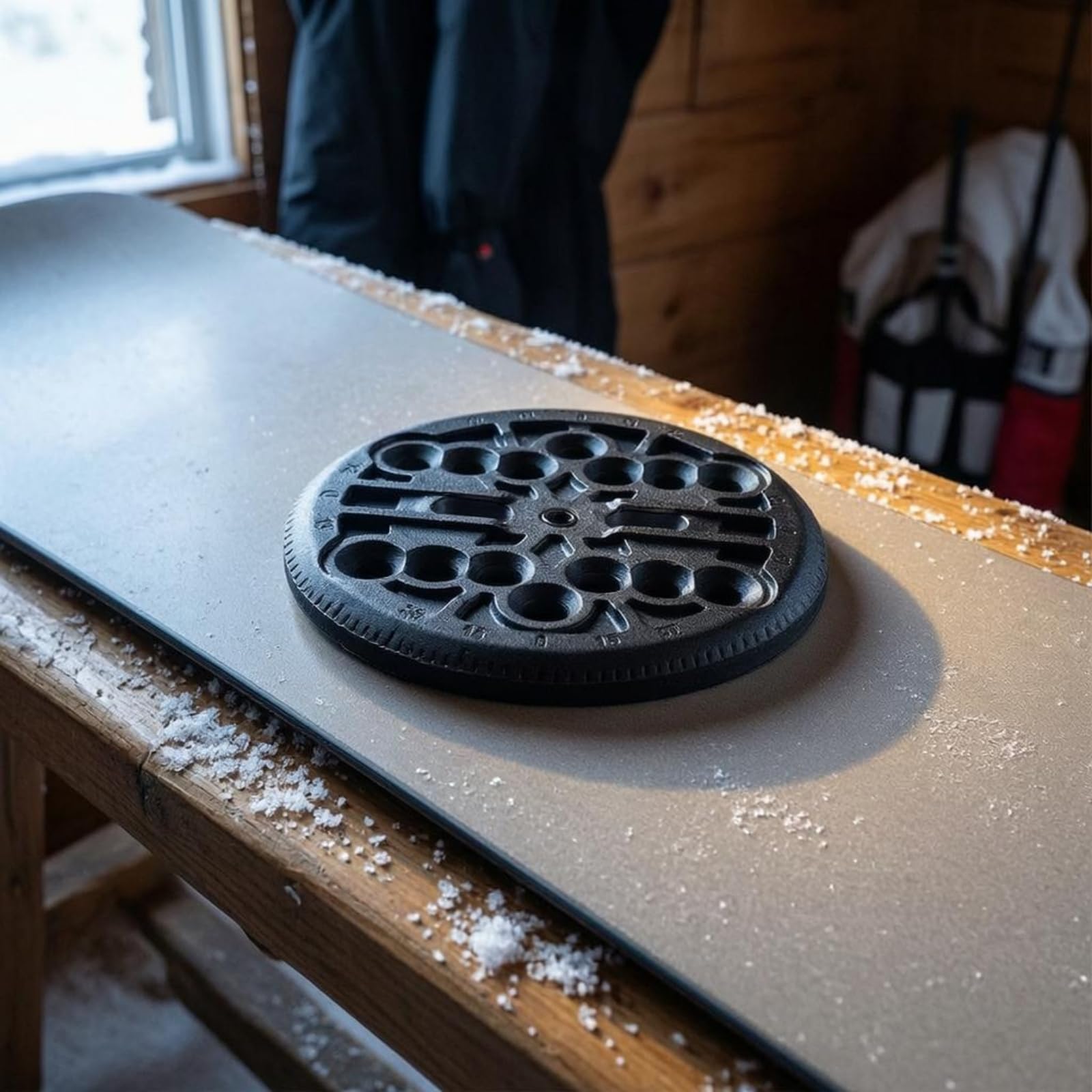 Snowboard Disque de Fixation Plaque de Montage Plateau d'angle Insert Central Polyvalent en Plastique avec Trous Multiples pour Visserie et Alignement