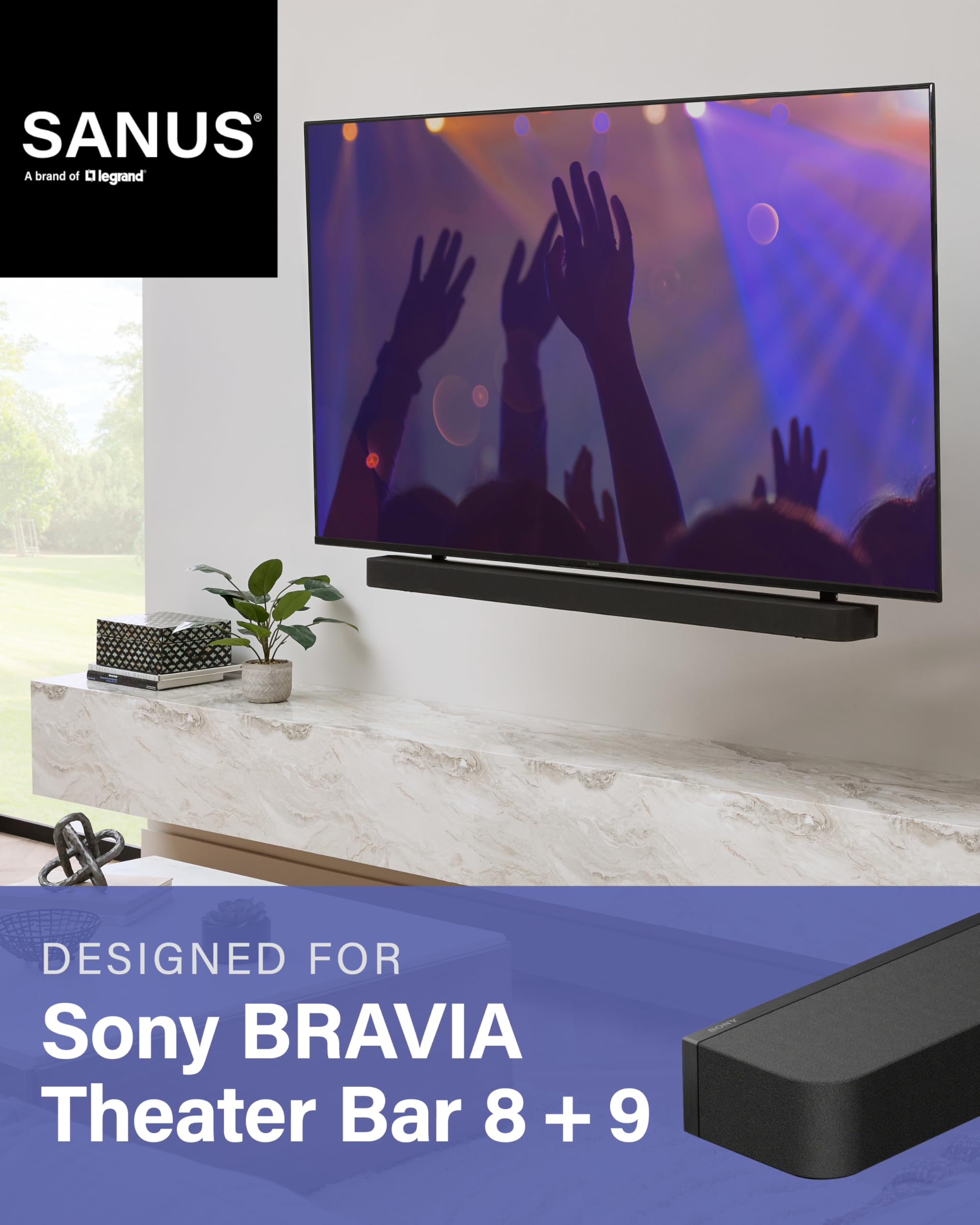 SONY サウンドバー ブラック Amazon | SANUS テレビサウンドバーマウント 高さ調節可能 Sony BRAVIA