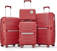 Vista 123 de Merax Equipaje, maleta extensible rígida con ruedas giratorias ligeras, Negro -, 40/48/52