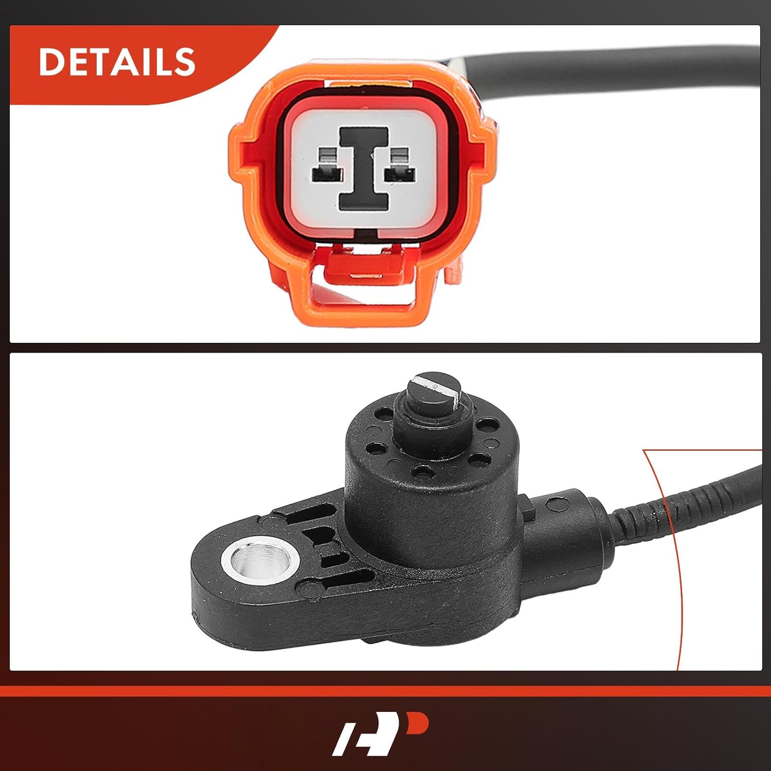 A-Premium ABS Wheel Speed Sensor Compatible with Honda Models - Accord 1998 1999 2000 2001 2002, V6 3.0L, Coupe/Sedan - Front Right Passenger Side, Replace# 57450S87A52, 57450S87A51