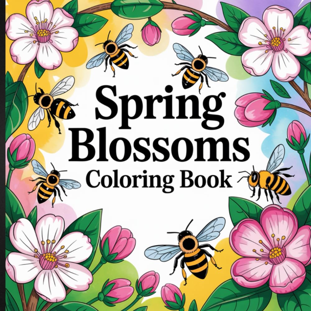 Spring Blossoms Coloring Book: Beautiful Designs to Color and Enjoy.