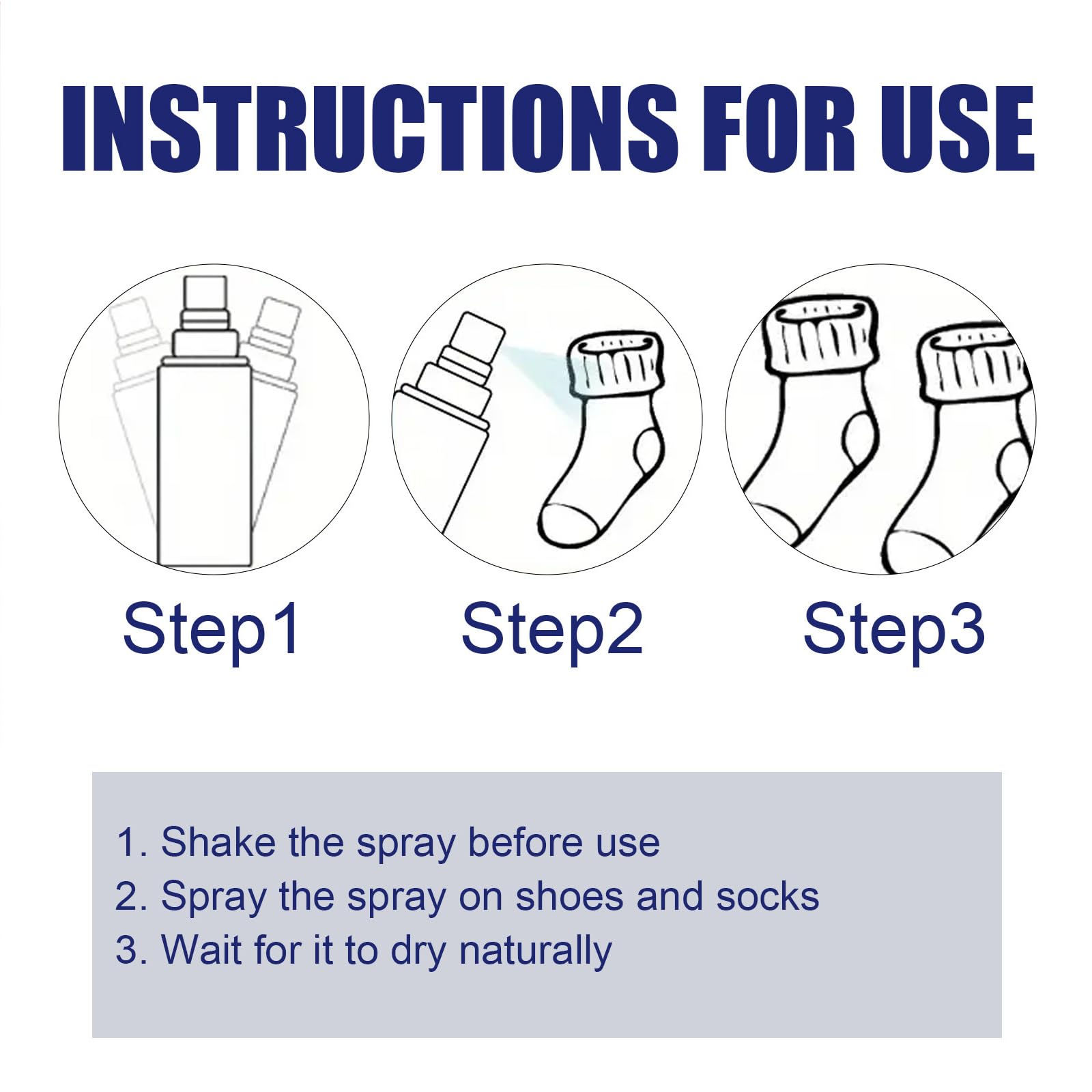 Spray per la Cura dell'Odore dei Piedi,Spray Fresco per i Piedi,Antitraspirante,Deodorante per Scarpe,100ML,1PC