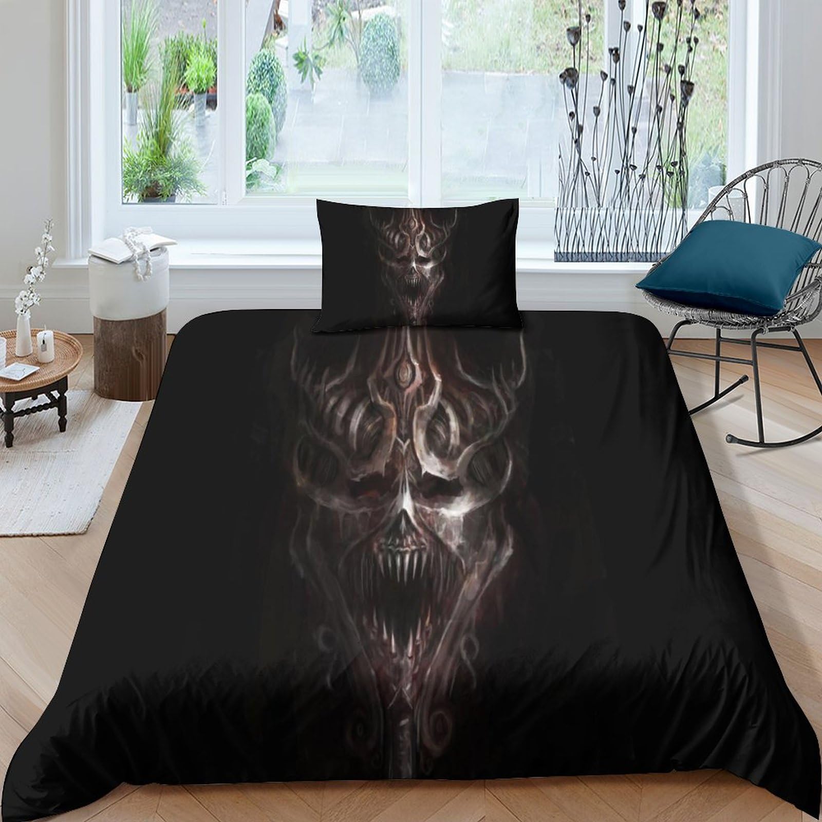 Parure de lit de literie Masks 135x200cm pour relooker la chambre des ados et enfants