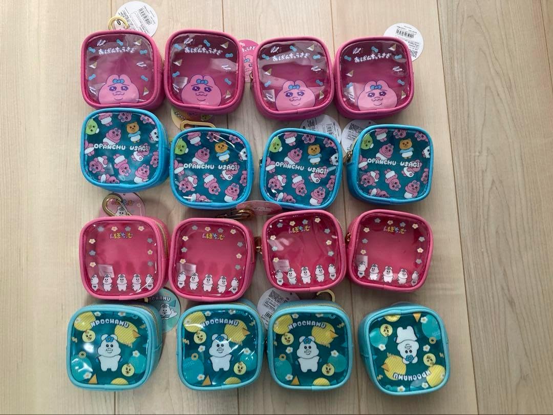 おぱんちゅうさぎ んぽちゃむ スクエアクリアポーチ 全4種コンプリート