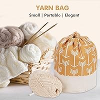 Vista 8 de TOGETRUE Bolsa de Hilo, Bolsa Pequeña para Tejer y Ganchillo, Organizador de Bolsas de Almacenamiento de Hilo Portátiles para Proyectos