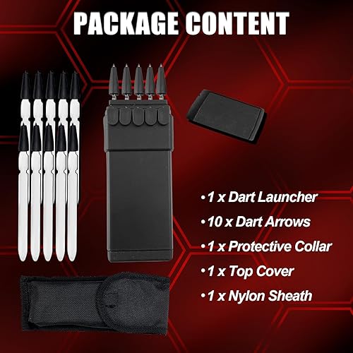 Miniatura 6 de MADSABRE Lanzador de dardos balísticos, dardos de metal, tiro preciso para caza, camping, tiro, defensa personal y supervivencia