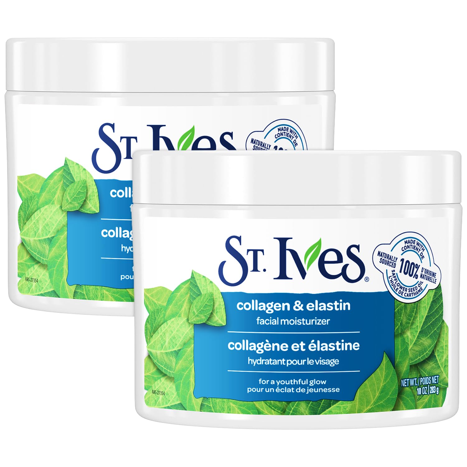 St. Ives Face Lotion 2-Pack – Collagen & Elastin Renewing Facial Moisturizer, 10 Oz Ea