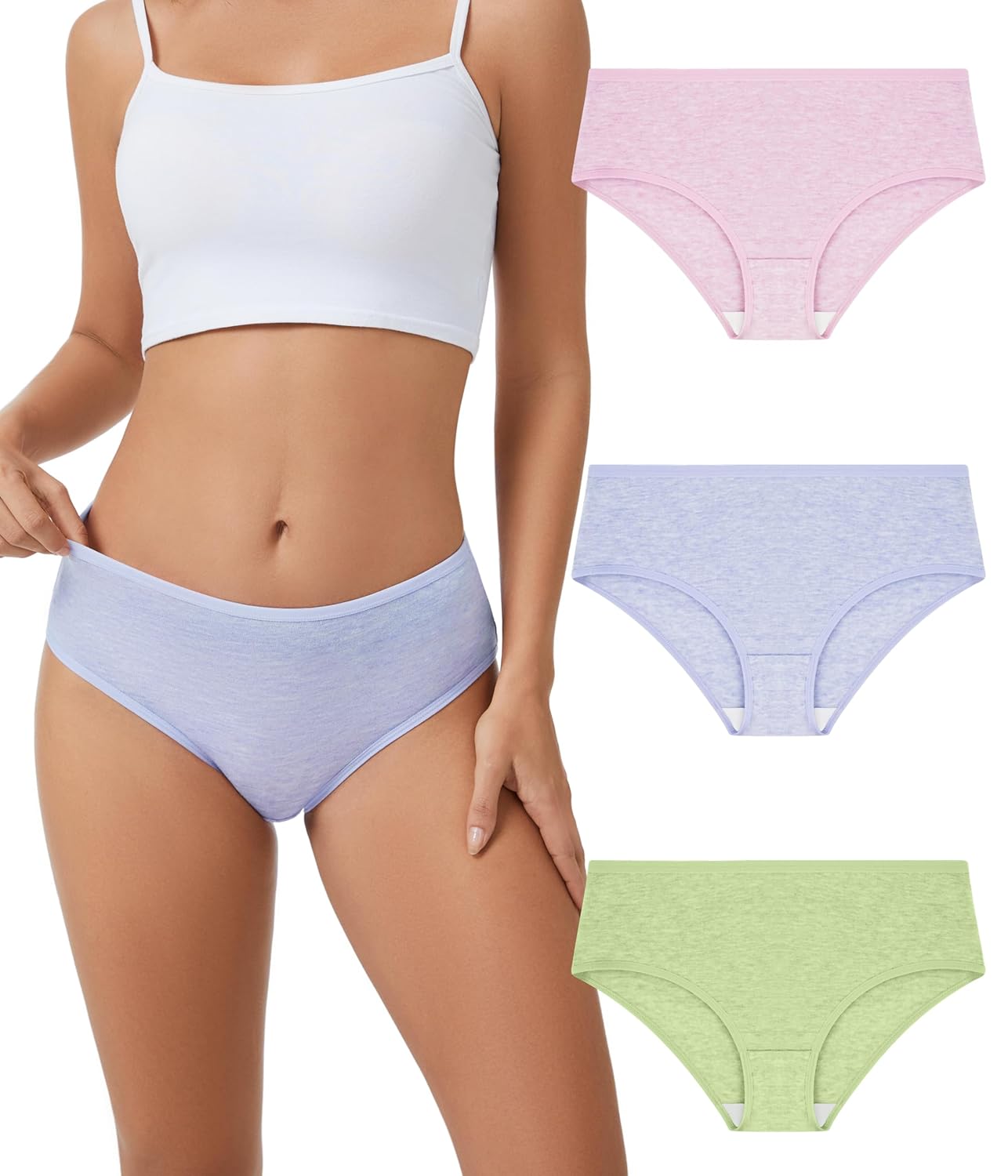Womens Underwear Merino Wool Bikini Panties Breathable Wool Hipter Moisture Wicking Wooly Panties 3 pack