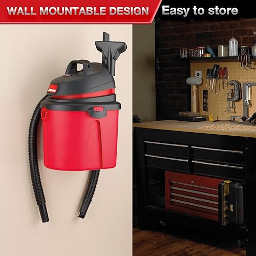 Miniatura 7 de Shop-Vac 5890489 Aspiradora húmedaseca de 4 galones de 4.0 caballos de fuerza, 1.25 pulgadas de diámetro x 4 pies, cable de 6 pies, ideal para