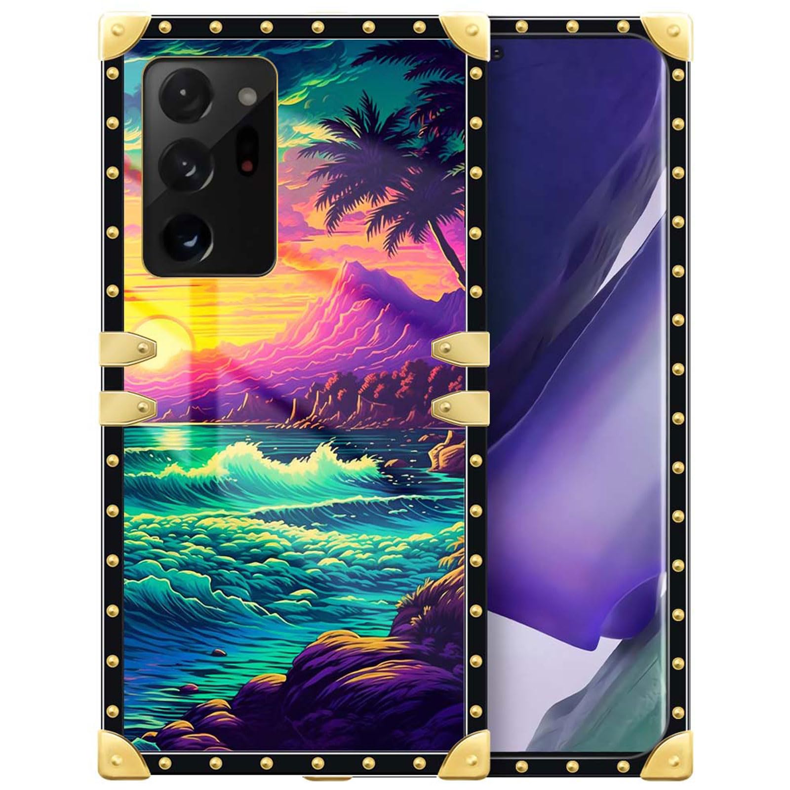 Yuning419Case Compatible with Samsung Galaxy Note 20 Ultra,Beautiful Sunset Phone Cases for Girls,Luxury Soft TPU Shockproof Protective Hard PC Back for Galaxy Note 20 Ultra 6.9 inch
