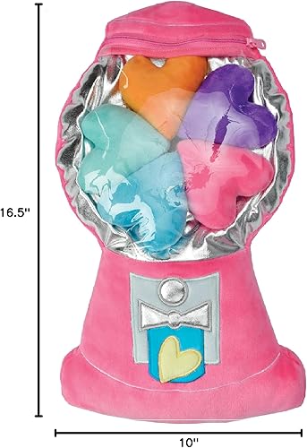 Miniatura 4 de iscream Almohada bordada con forma de corazón de 13 x 13 pulgadas, diseño de pasteles de felpa