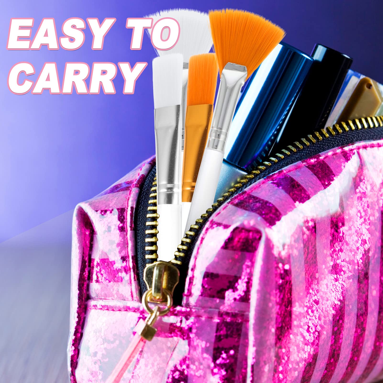 FOMIYES Skin Care Tool 16pc Fan Shape Makeup Brush Mask Applicator Light Portable Essential