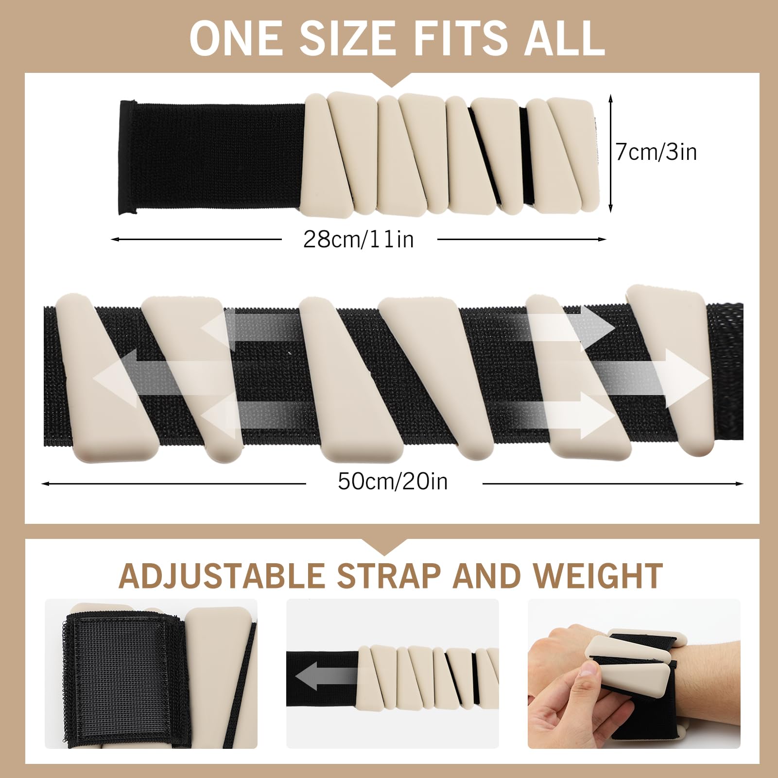 Pesi Per Polsi E Caviglie Regolabili - Set Da 2 Da 0.45kg L'uno In Silicone, Per Fitness E Yoga