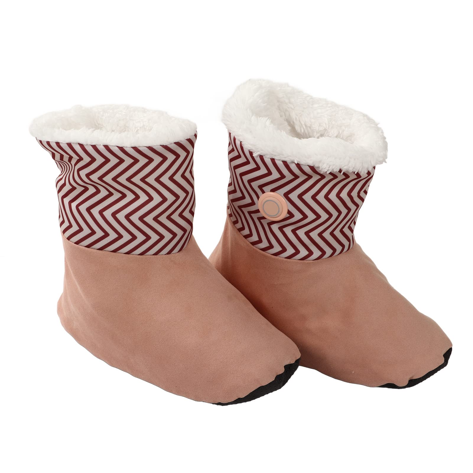 Elektrische Heizstiefel, warme Kohlefaser, schnelle Erwärmung, rutschfest, bequem, Fleece-Fußwärmer für Arbeit, Schlaf, Winter, drinnen und draußen, 2 Stück