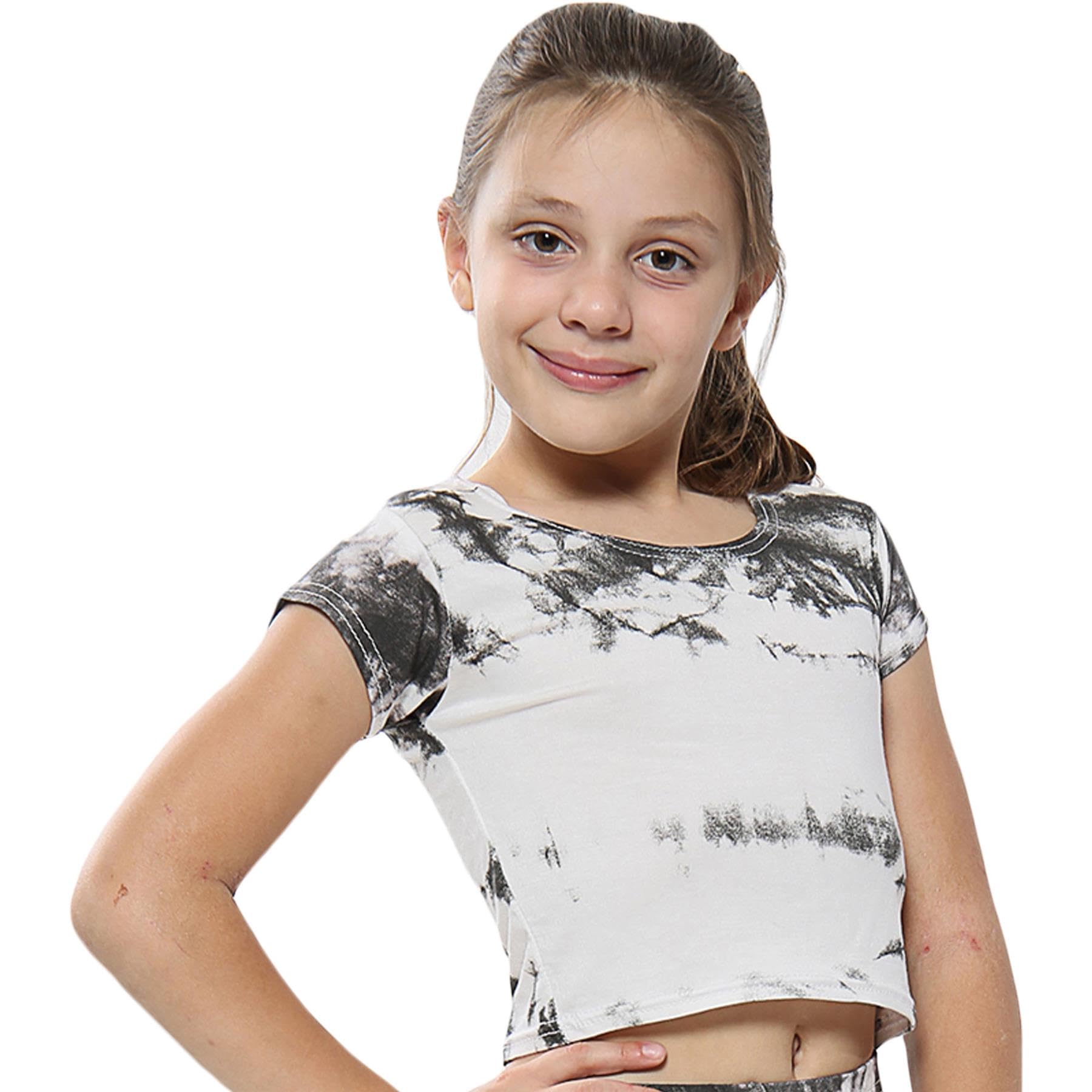 A2z 4 Kids Girls Grey Crop Tops Tie Dye Stylish Fashion Trendy - Tie Dye 250 Crop Top 13