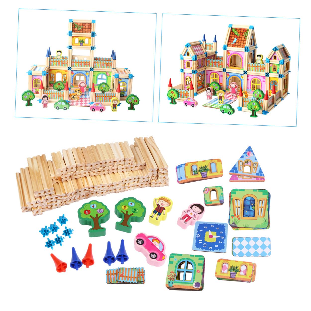 SOIMISS Casa 3d in Legno Giocattolo Montessori DIY Puzzle per Ragazzo Ragazza Creativo