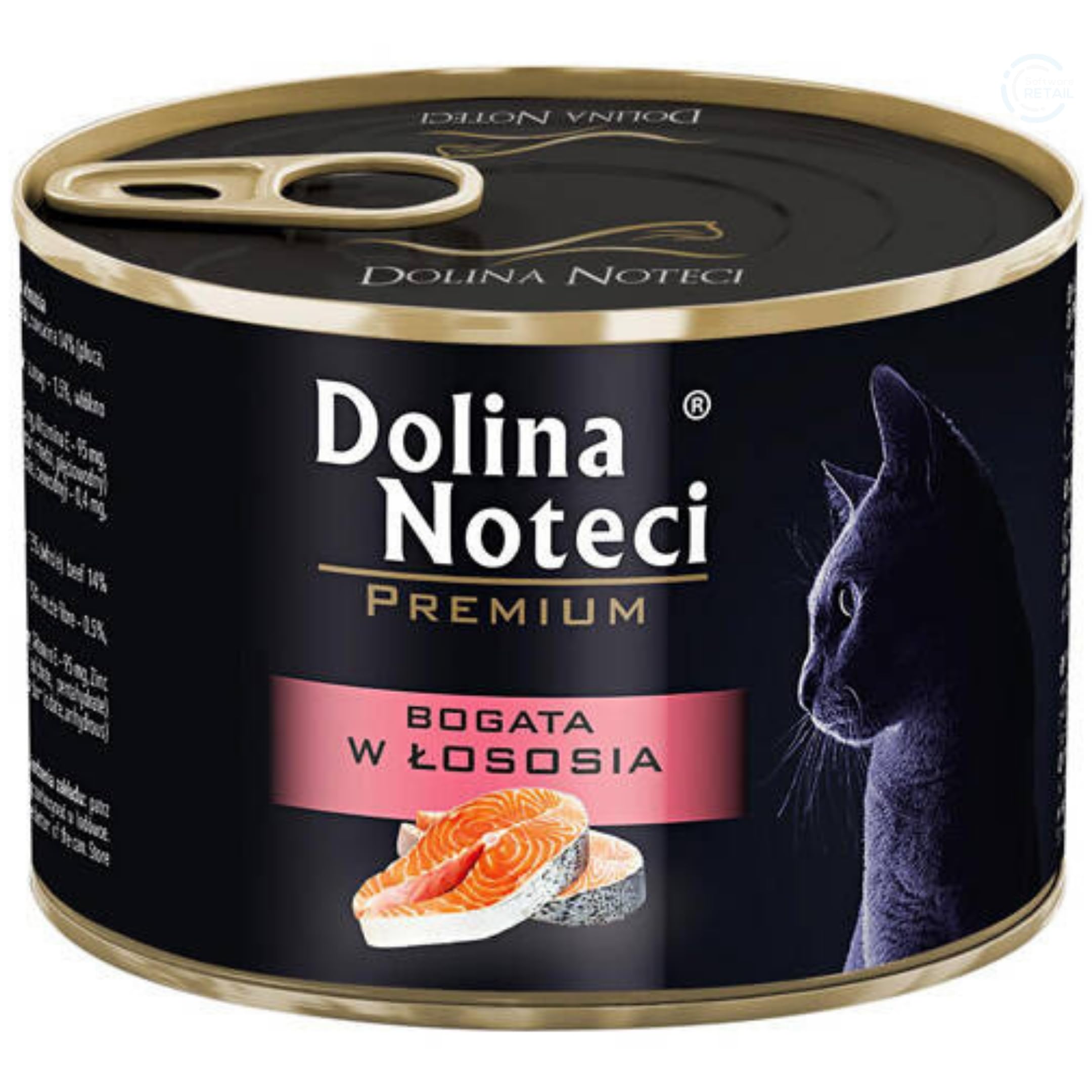 Dolina Noteci No Grain Wet Food for Adult Cats Salmon Complete Recipe 12 x 185g Cans