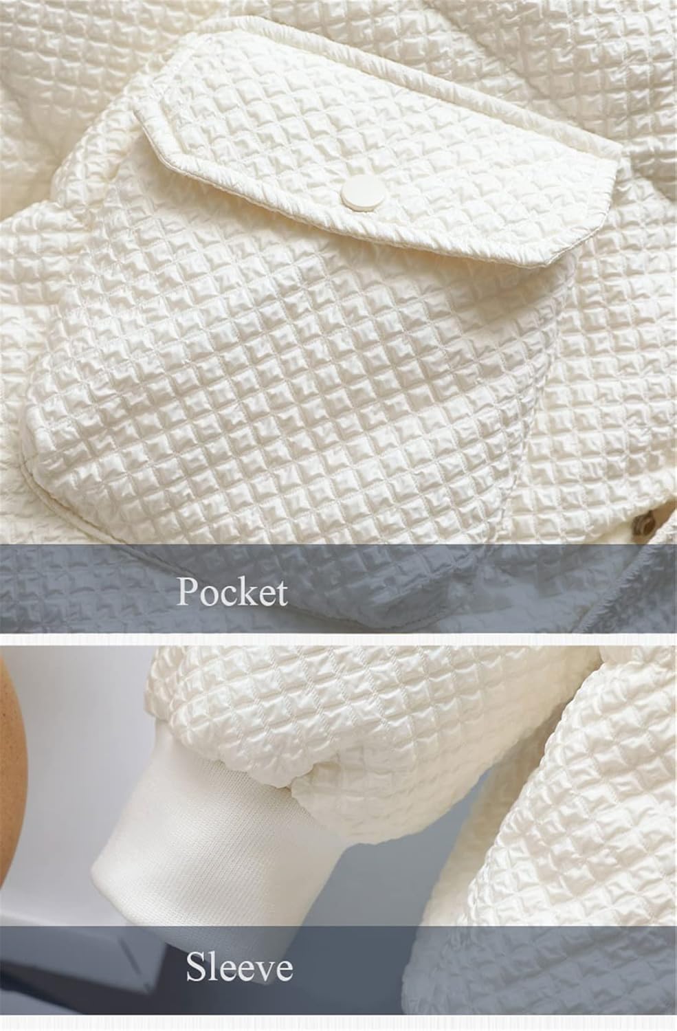 Ladies Winter Down Jacket Large Pocket Thick Warm Stand Collar Parka