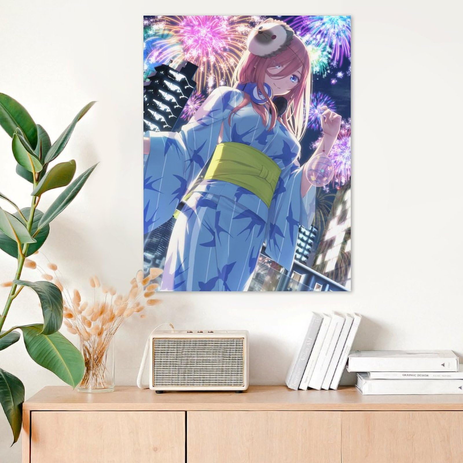 Amazon.co.jp: 絵画 大型 中野三玖 花火 五等分の花嫁 アート