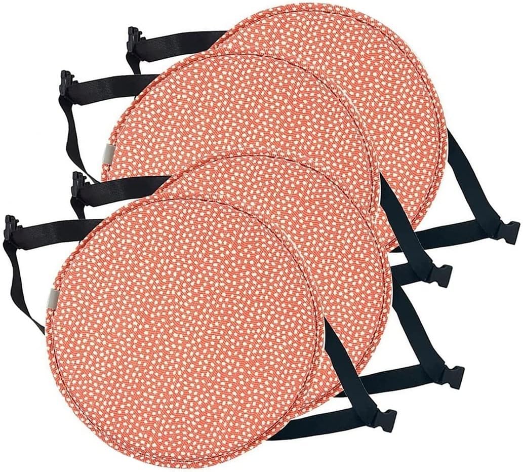Coussin de chaise rond 30 cm doté d'une fixation stable par sangles et envers antidérapant