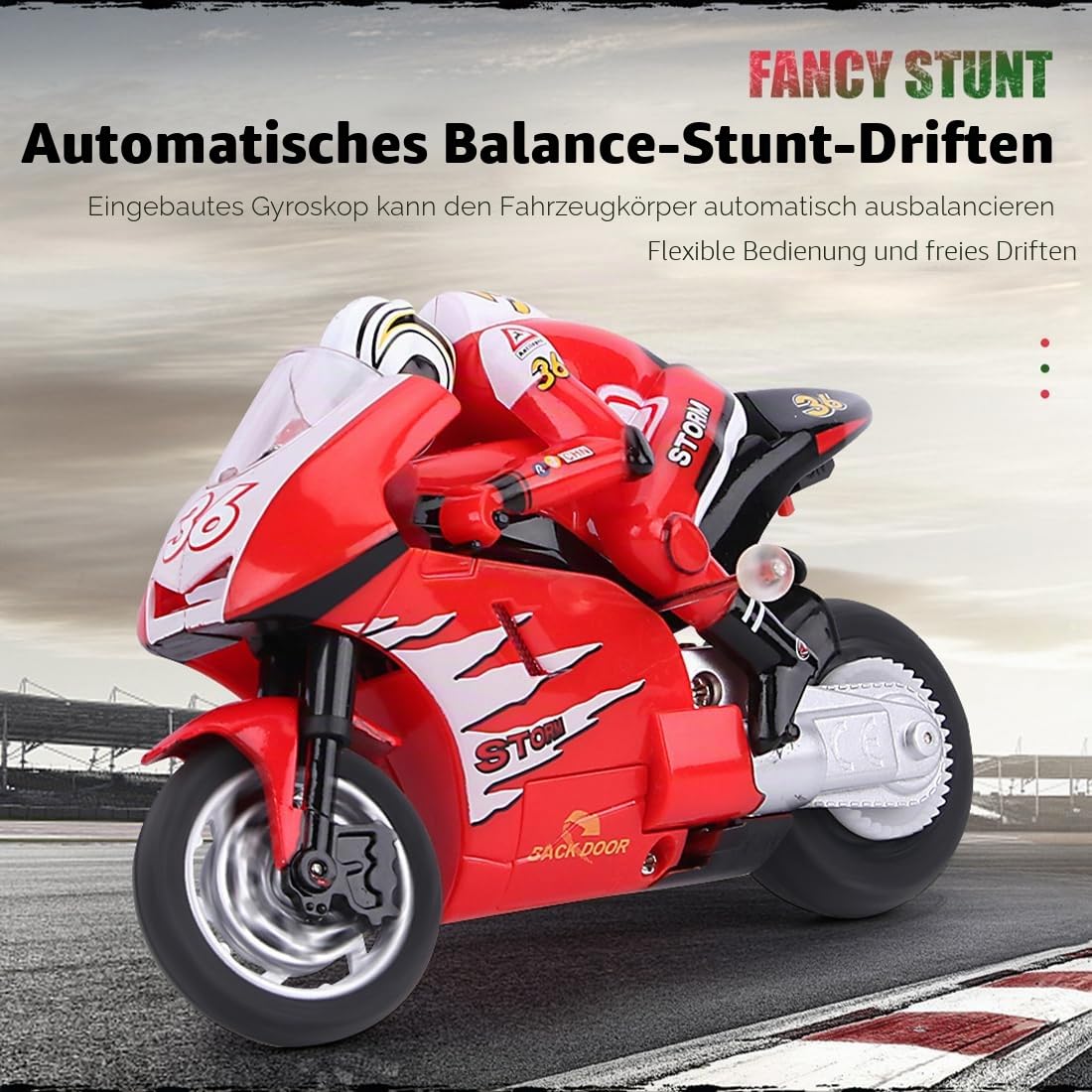 NULA 1/12 Mini RC Motorrad für Erwachsene, 2,4G Vollproportionales Drift-Bike mit Gyro, Hochgeschwindigkeits-RC Motorrad-Rennfahrzeugmodell, Geschenk für Hobby Einsteiger
