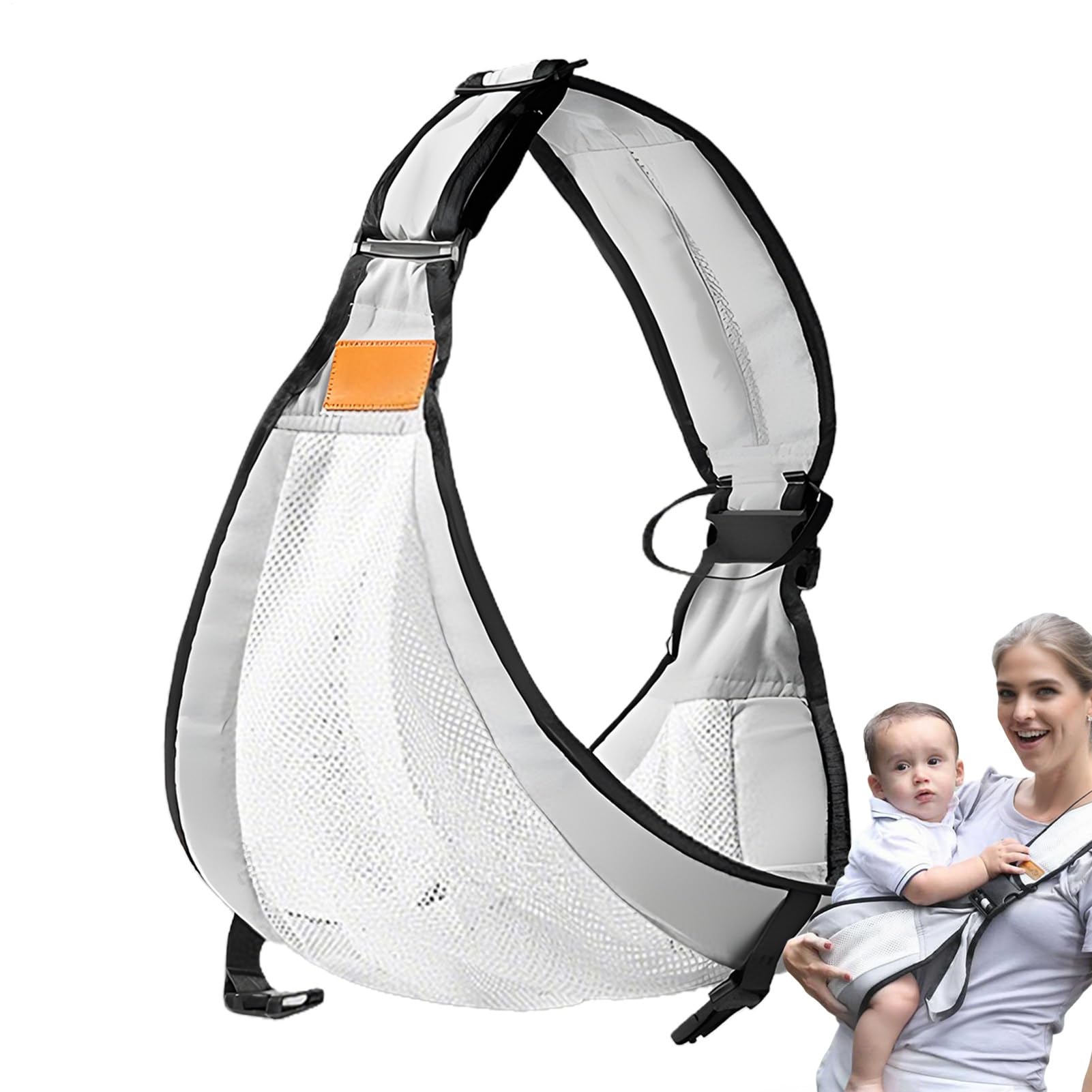 Portabebés Ergonómico Para Pecho - Hasta 20 Kg, Con Cinturón De Cadera Y Correa De Pecho | Ideal De 0 A 4 Años