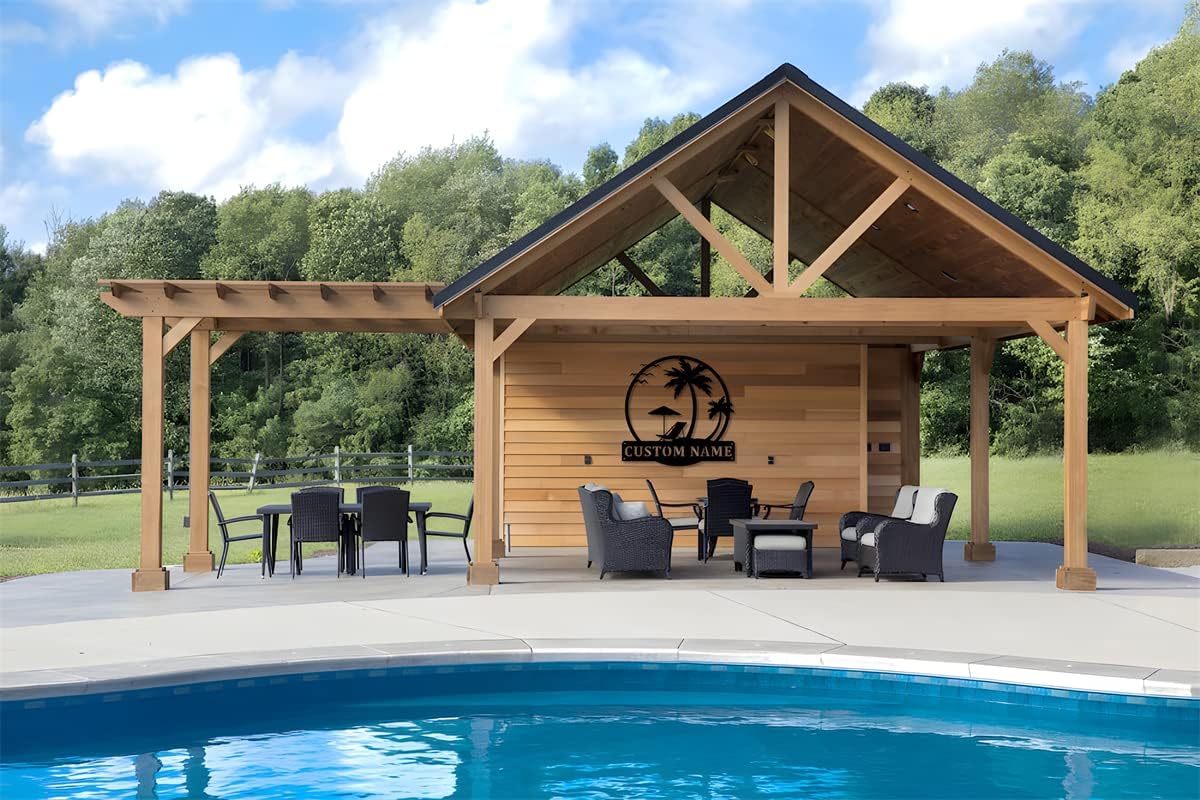 Custom Sunset Beach Metal Sign,Personalized Palm Tree Last Name Signs,Seabirds Wall Decor,Vacation Signs,Pool Decor,Housewarming Gifts