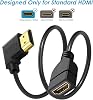 Cable Extensor HDMI en Ángulo Recto 1.5 Pies Cable Extensor HDMI 4K Macho a Hembra Adaptador de Cable 90 Grados Convertidor de Video HD Corto para Monitor, Laptop, Proyector, HDTV 3