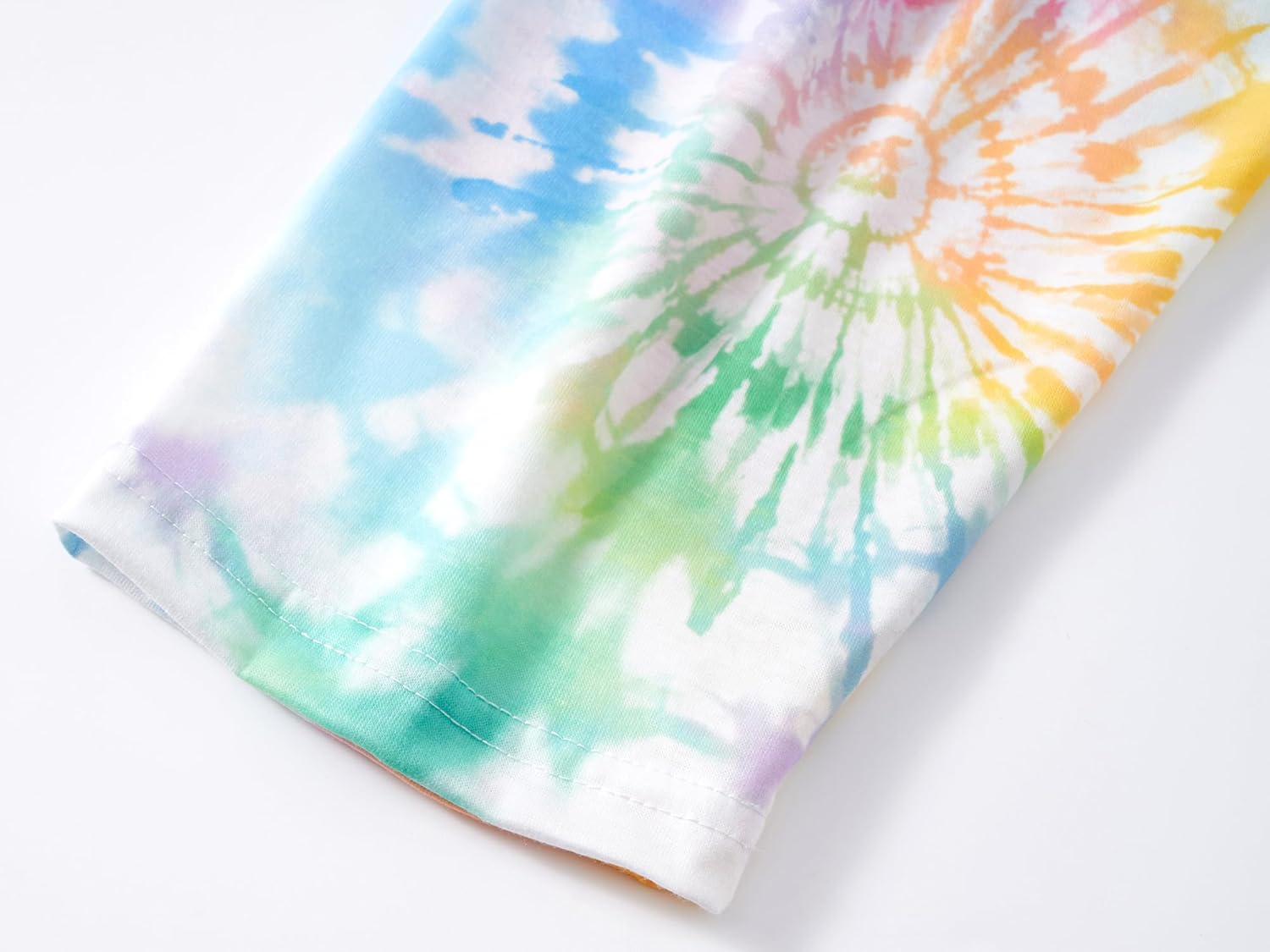 Beezizac Pajamas for Girls 100% Polyester Tie dye Sleepover Long Sleeve PJ Set Size 6-18 - Image 6