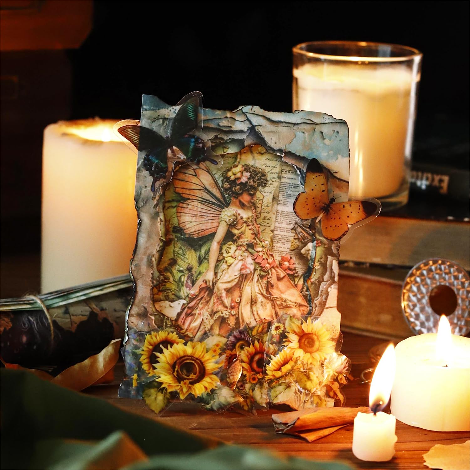 100 Feuilles De Papier De Scrapbooking Vintage, Papier De Fond Decoratif Et Esthetique Pour Journal Intime Agenda Album Photo Bricolage Mo 96716393