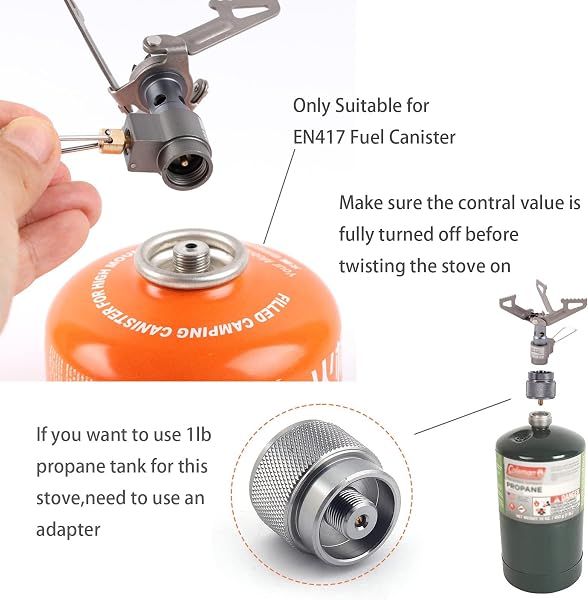 BRS BRS 3000T Réchaud à gaz portable en titane ultra léger avec 1 joint torique de secours supplémentaire - 5
