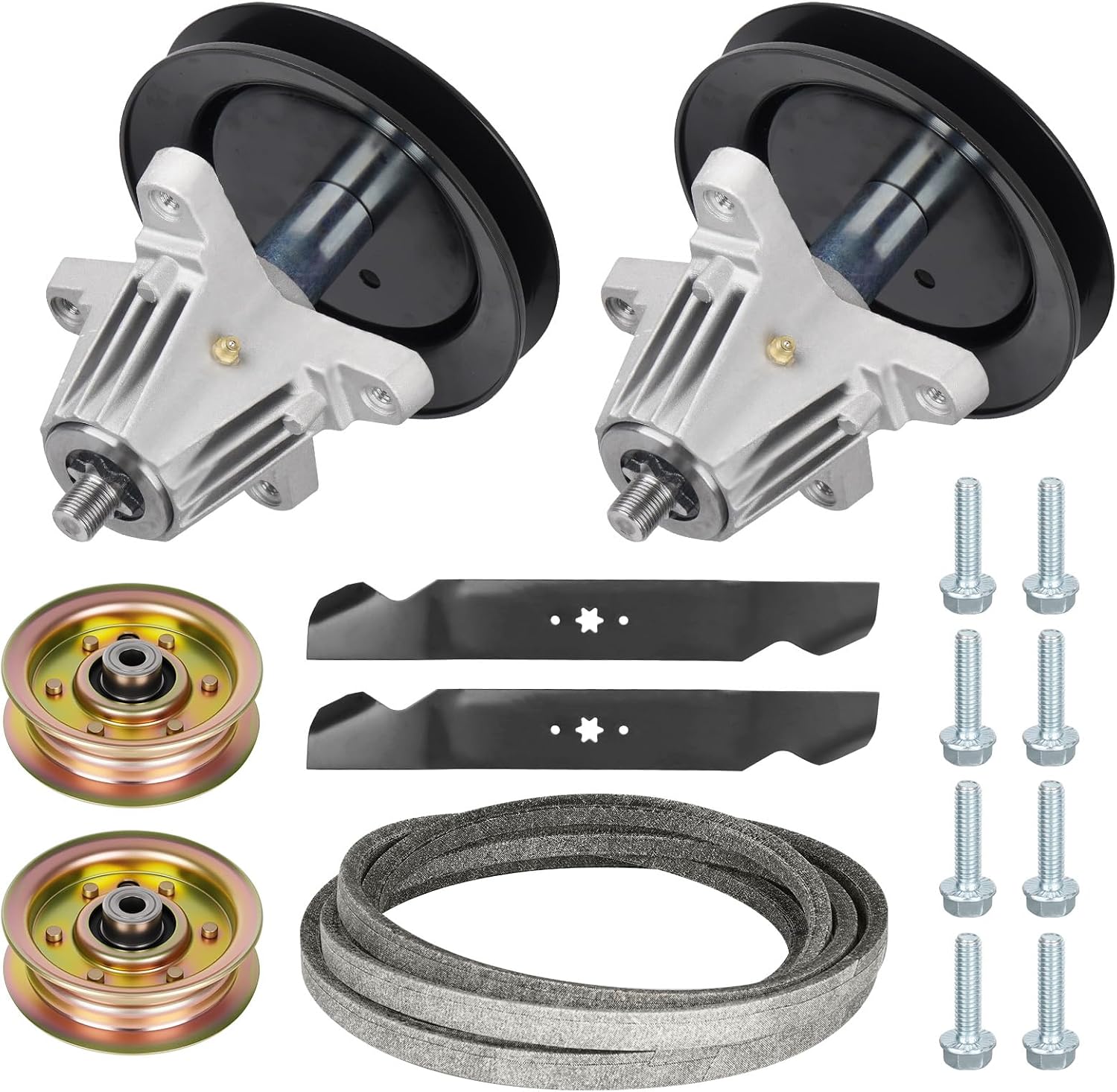 Youxmoto 618-04822 LTX1042 Spindle Assembly with Pulley Fit for 42'' Deck Troy-Bilt Cub Cadet LTX1040 LT1500, 60" Deck ZT1-60 ZT2-60, Replaces 918-04822B 618-04822A 618-04822B 918-04889 (2 Pcs)