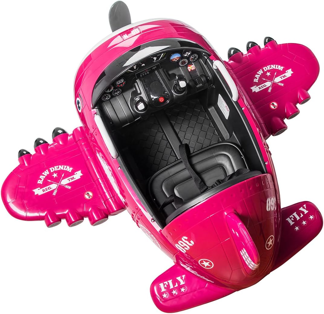 12V Electric Kids Ride on Toy Plane with USB, FM, Guyana | Ubuy
