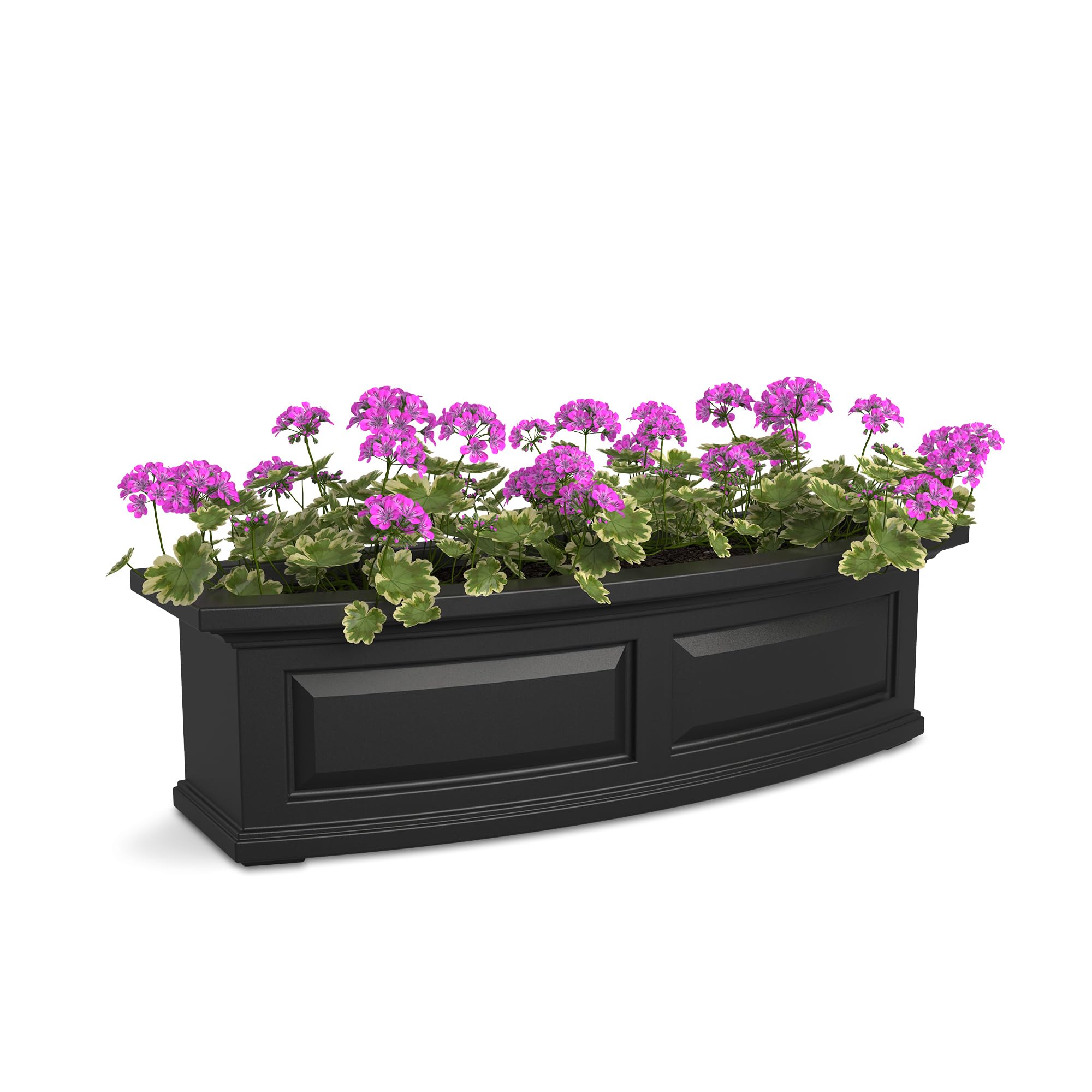 Mayne Nantucket 3-Foot Window Box – Self-Watering, Weather-Resistant Planter for Flowers – Durable Design for Outdoor Use, Perfect for Windows, Railings, or Fences