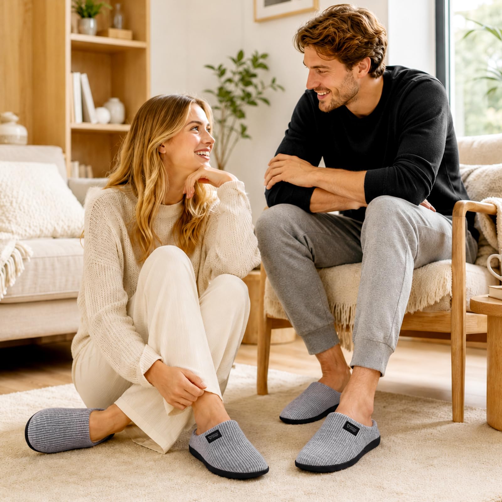 V.Step Orthopädische Hausschuhe gegen Plantarfasziitis mit Fußgewölbestütze