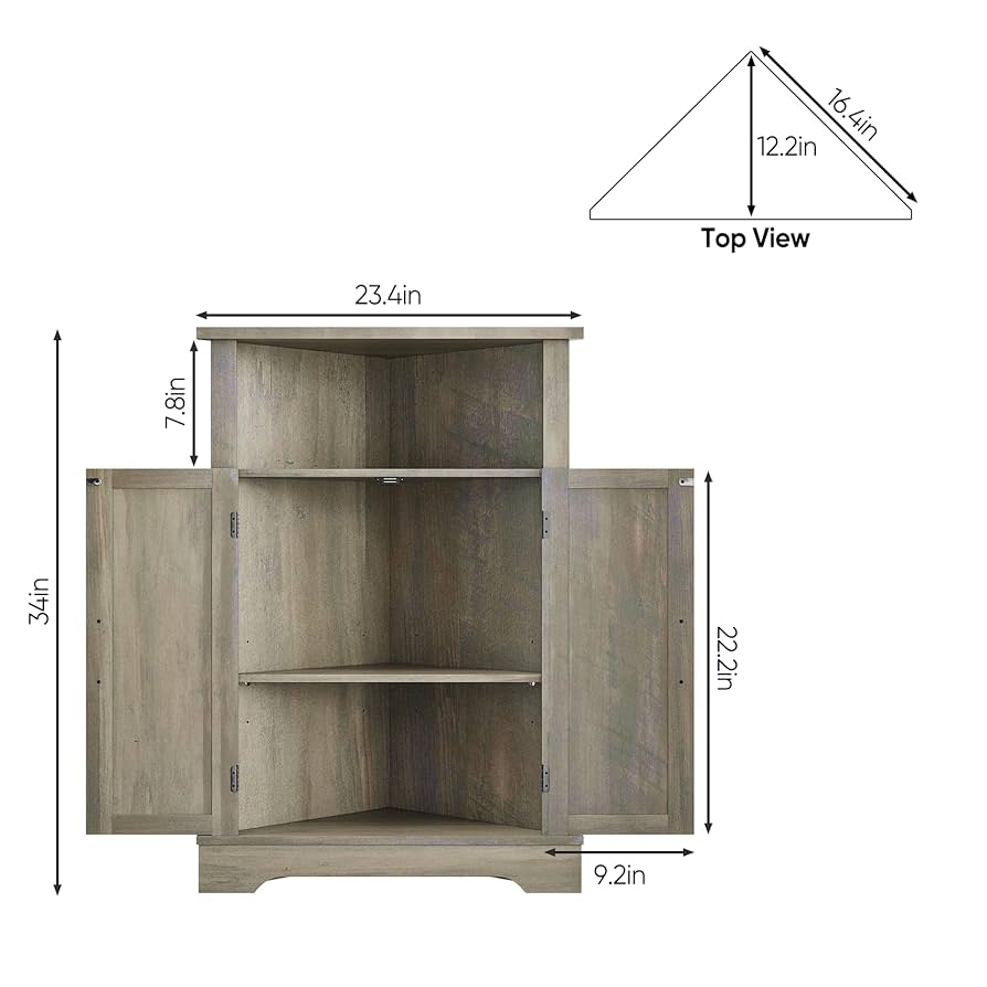mikiroomページ Amazon.com: Mino Kesper Bathroom Corner Cabinet, Farmhouse