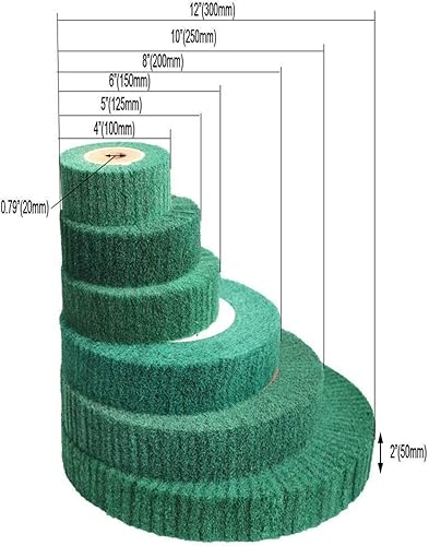 Miniatura 2 de GADHNN 1 rueda de molienda, almohadilla de fregado no tejida 4 " 5"6"8"10"12" muela de pulido de la fregona de la rueda de pulido de 0.787in de