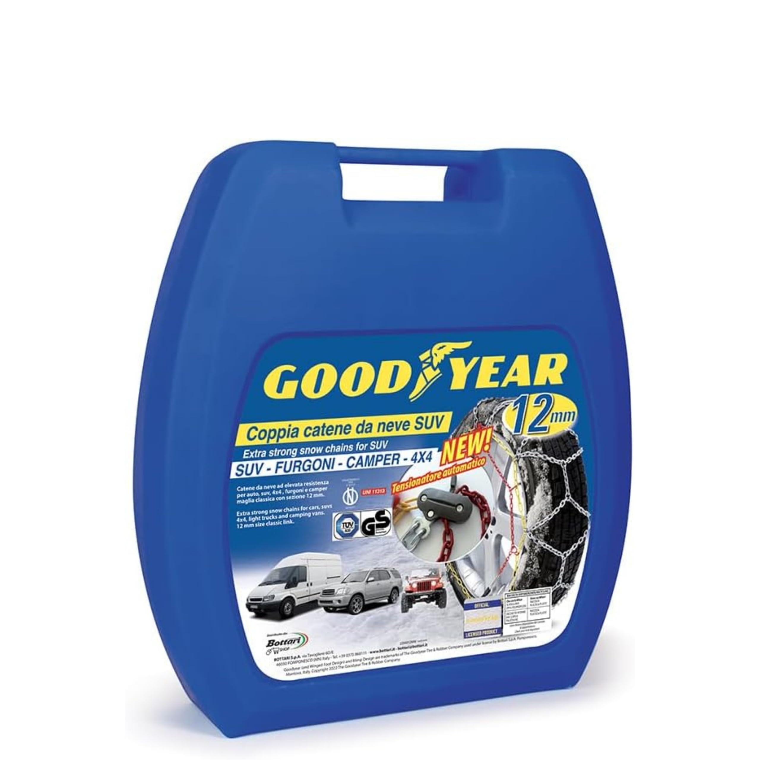 Goodyear 77930 "12mm" Chaines à neige 12 mm, Taille 225, Convient pour les SUV, véhicules utilitaires, 4x4, Homologation TUV et ÖNORM