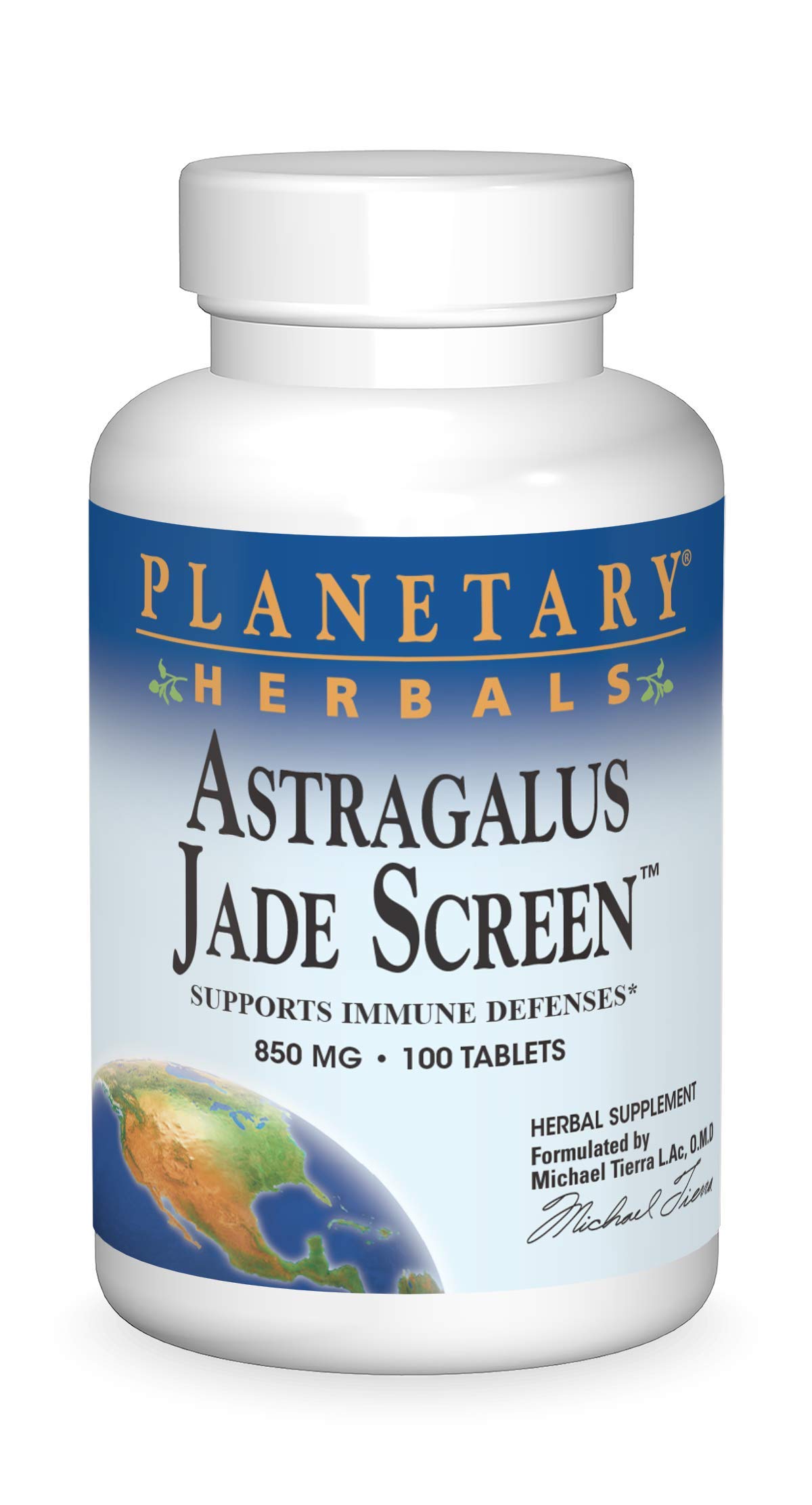 Planetary Herbals Astragalus Jade Screen, 850 mg - 100 Tablets