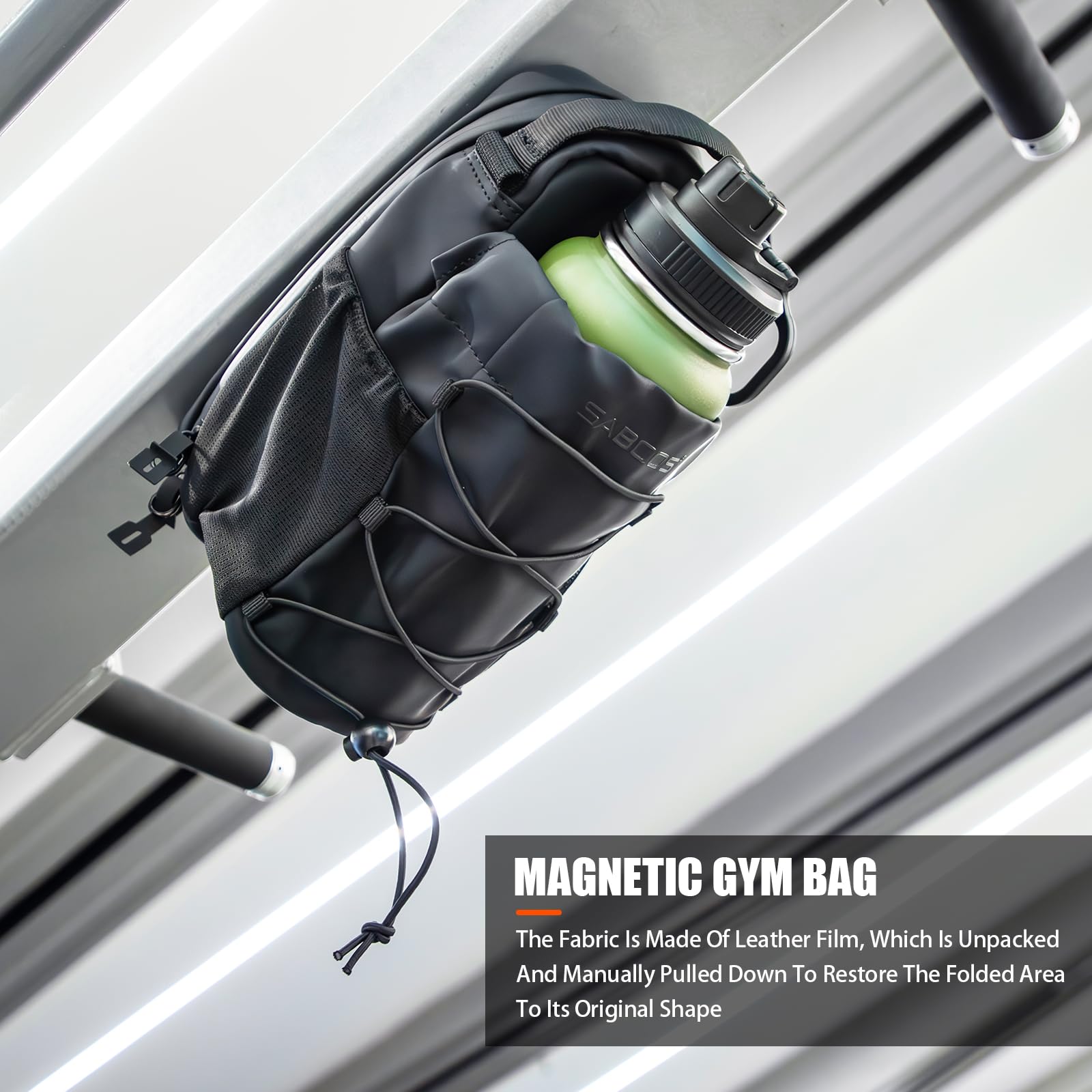 Borsa magnetica da palestra per uomini e donne, borsa magnetica da palestra per palestra, sport, viaggi, oggetti da portare a mano, nero, 9.8 x 6 x 4 inches, Borse Portatili Fitness