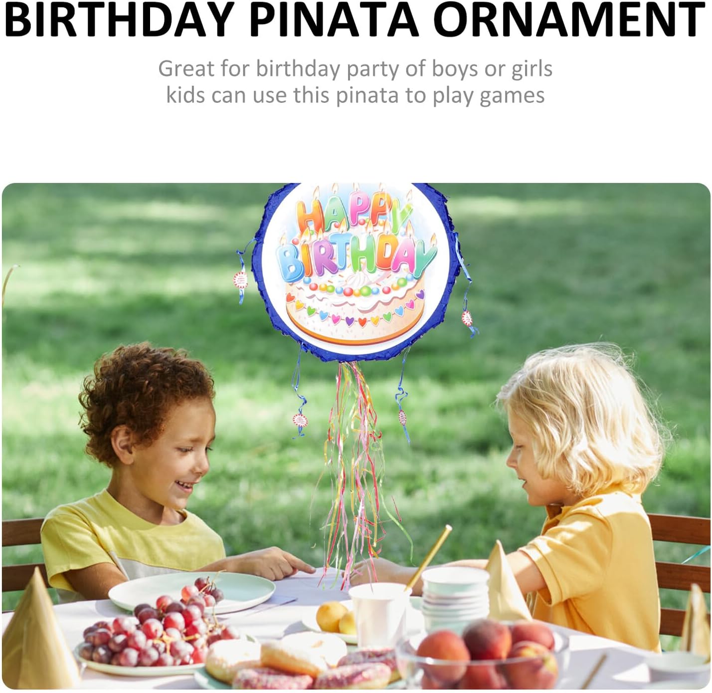 BESPORTBLE Birthday Cake Pinata for Party Decoration and Games Premium Paper Material Safe and Birthday Party Favor for Boys and Fun Candy-filled for Home and Event Celebration