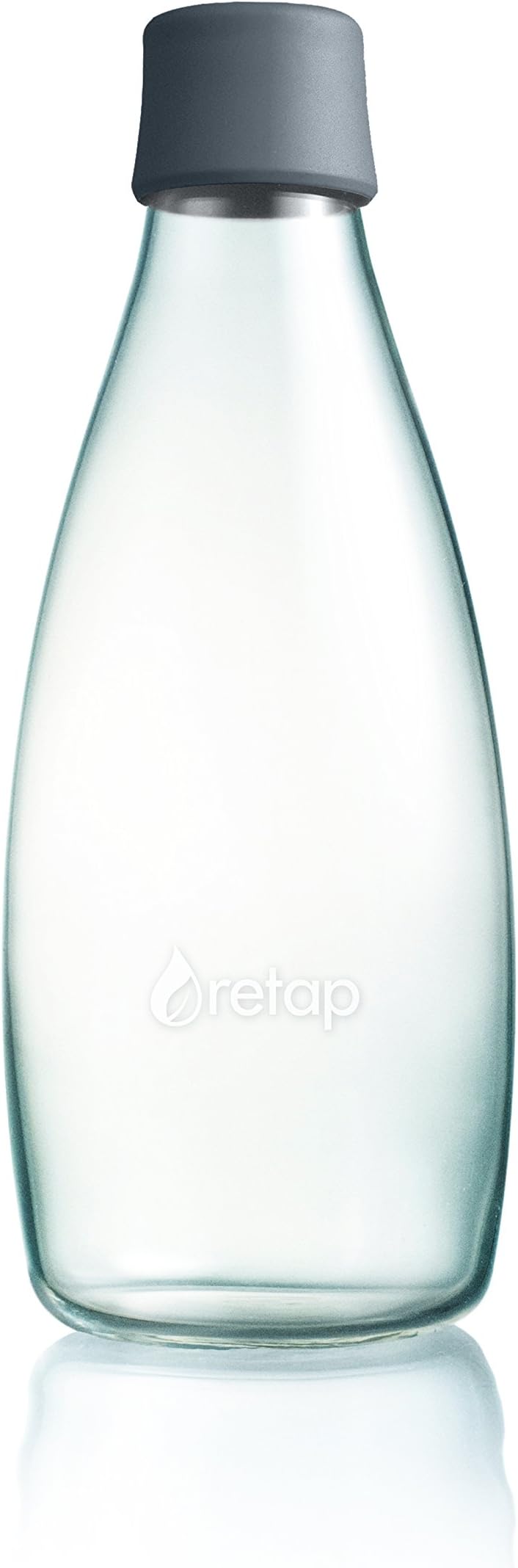 Retap 0.8 Glass Water Bottle, Grey