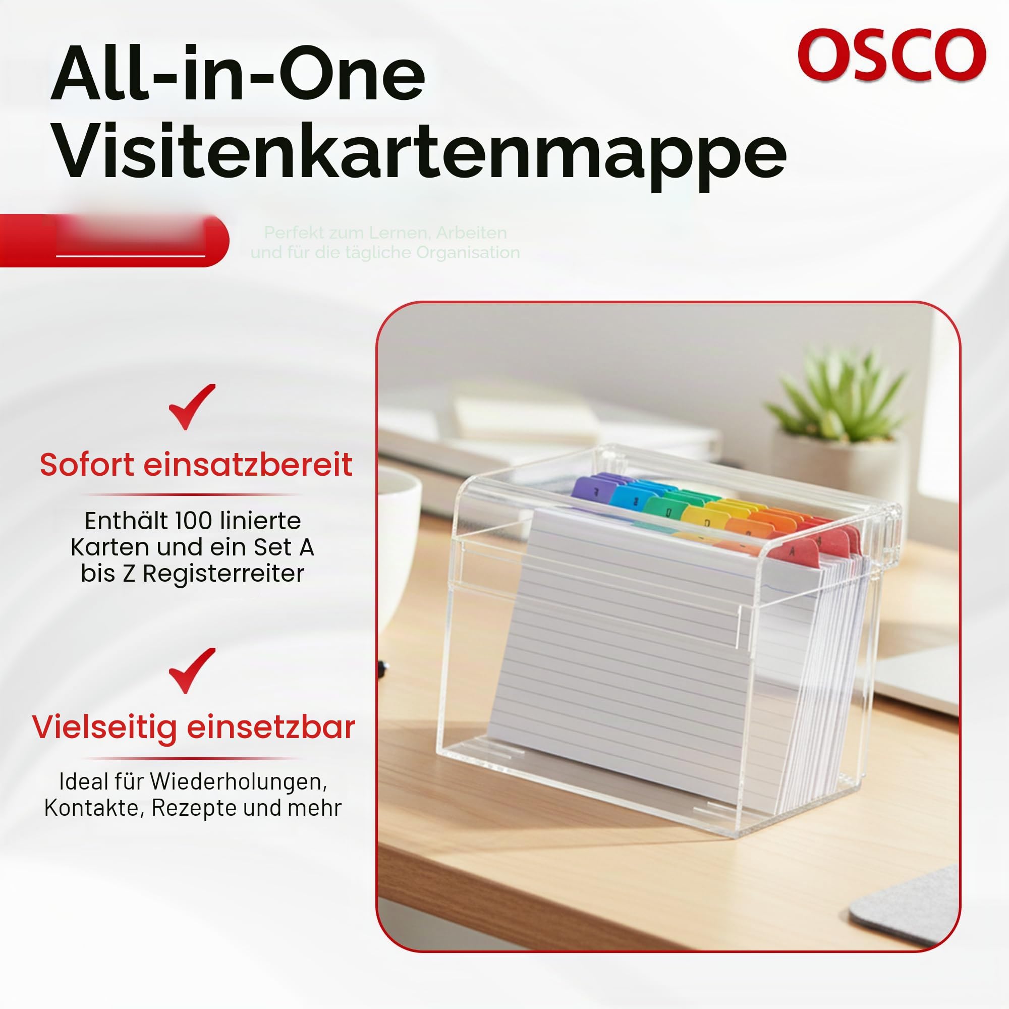 OSCO Clear Acrylic Index Box - Large