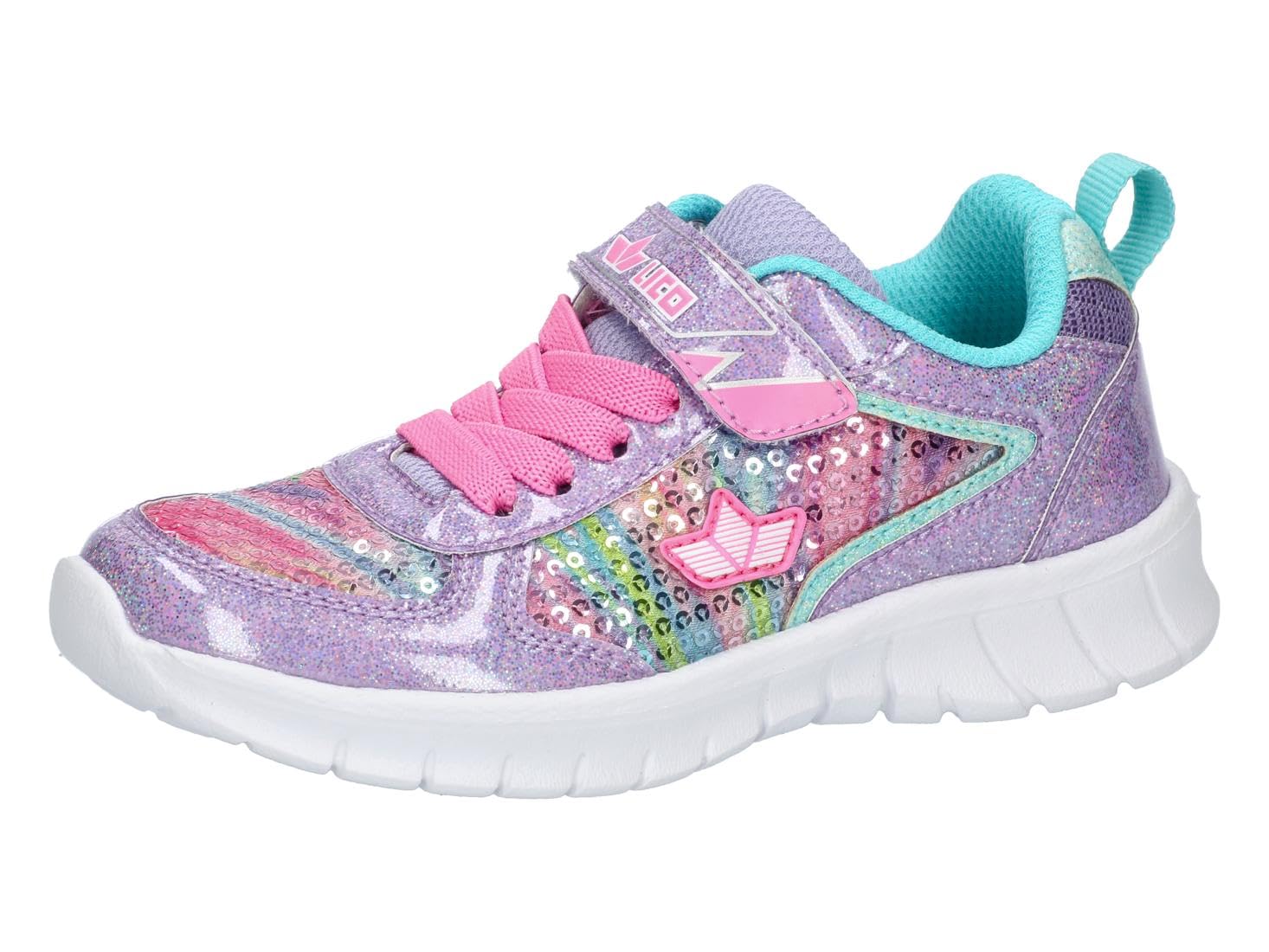 Lico Girl's Fenja Vs Sneaker, Purple Pink Turquoise, 1.5 UK