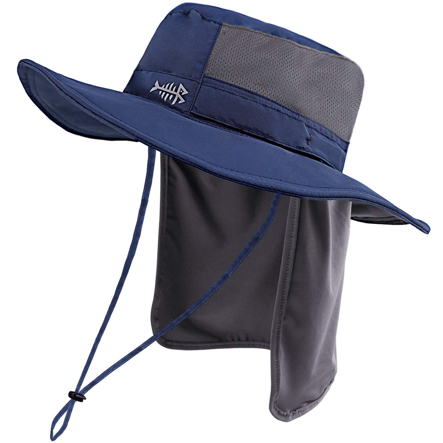 Bassdash UPF 50+ Sombrero de Pesca Solar Resistente al Agua con Solapa de Cuello Desmontable