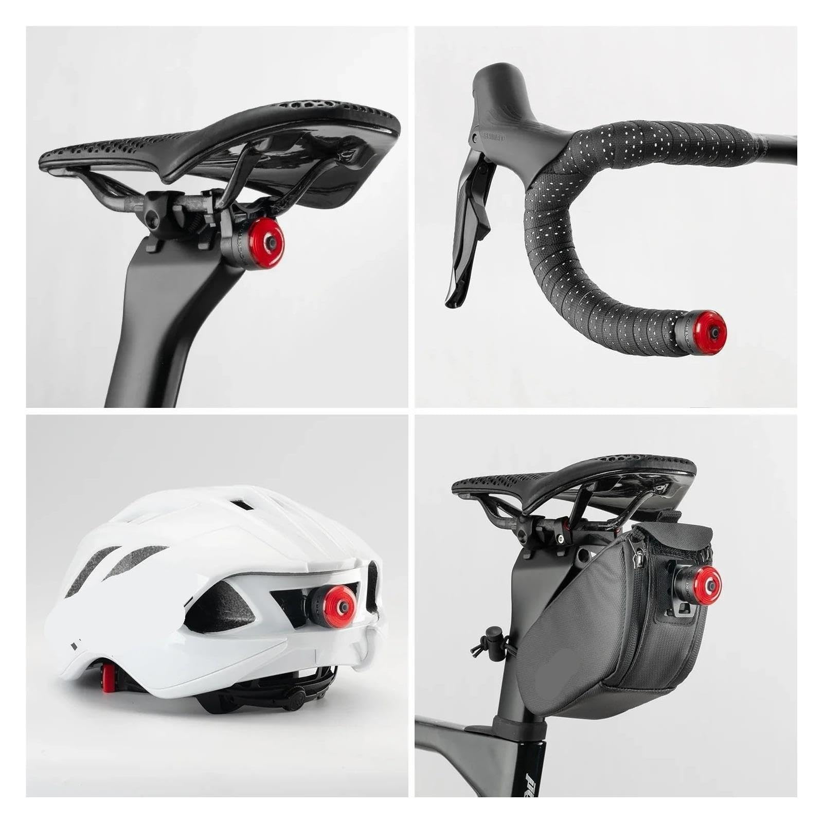 1/2 luces traseras para manillar de bicicleta