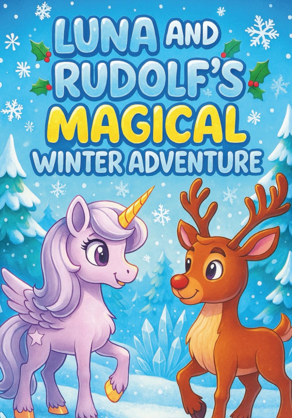 Unicorn Luna & Rudolf the Reindeer: Magical Christmas Coloring Book for Kids – 100 Adorable Holiday Pages with Unicorns, Santa, and Winter Fun | Every ... Girls and Boy (Luna The Unicorn Adventures)